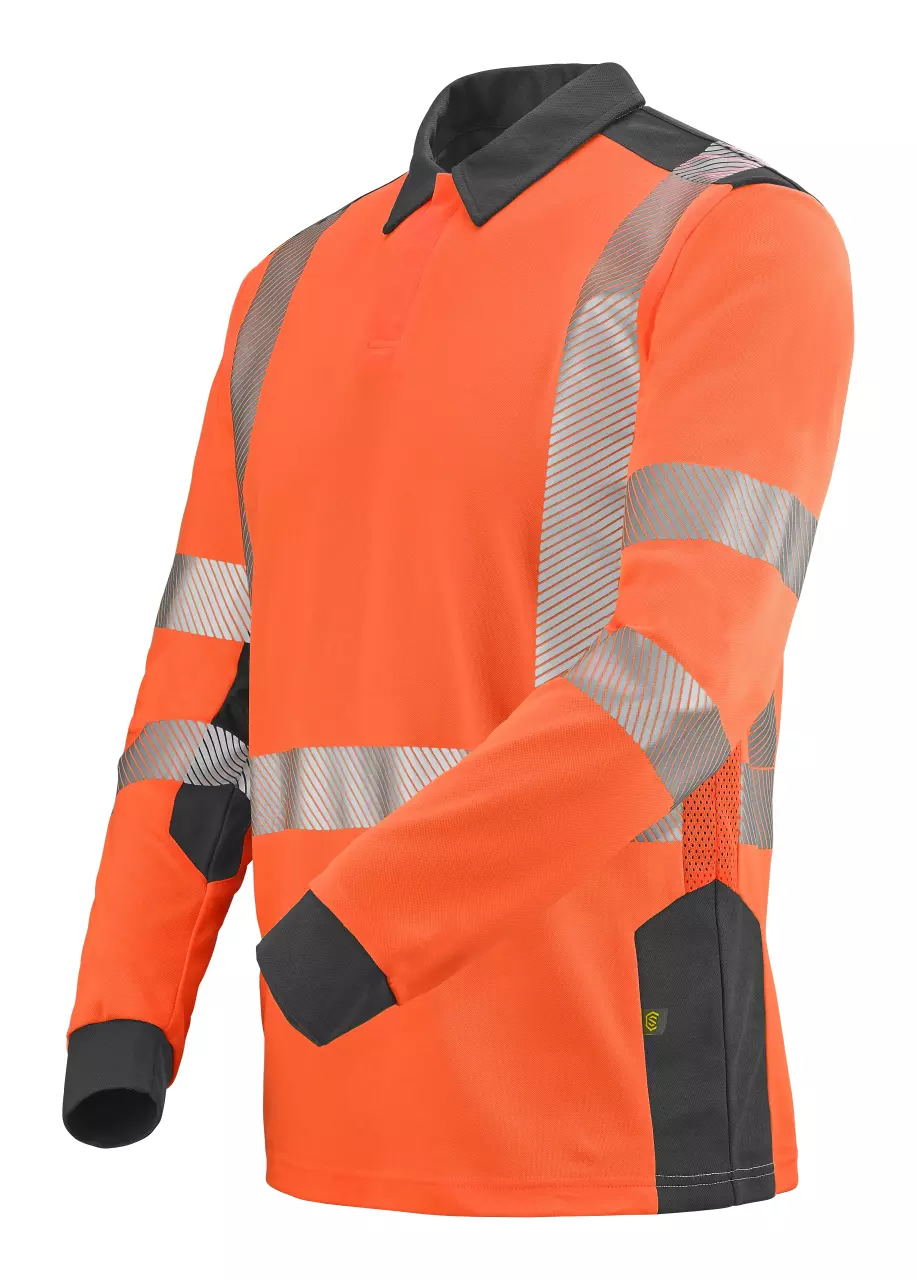 Cepovett 9T87-XVR-HBC, Ponant Warnschutz Polohemd, Orange Fluo/Anthrazit, image 1, gallery thumbnail