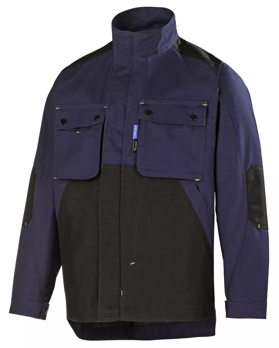 Cepovett 92509883-AIC-HAQ, Craft Worker Stand Collar Jacket, Navy/Black, image 1, gallery thumbnail