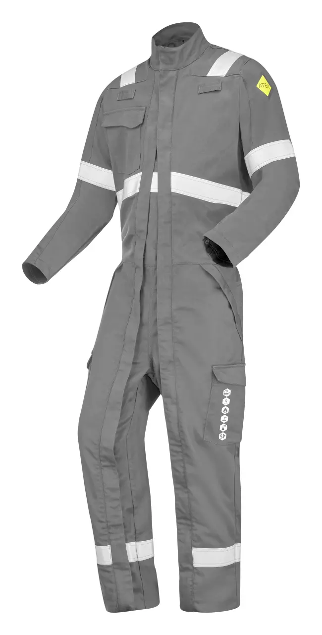 Cepovett 9J833004-LFZ-HUN, Ouka Hi-Vis Coverall, Steel Grey, image 1, gallery thumbnail