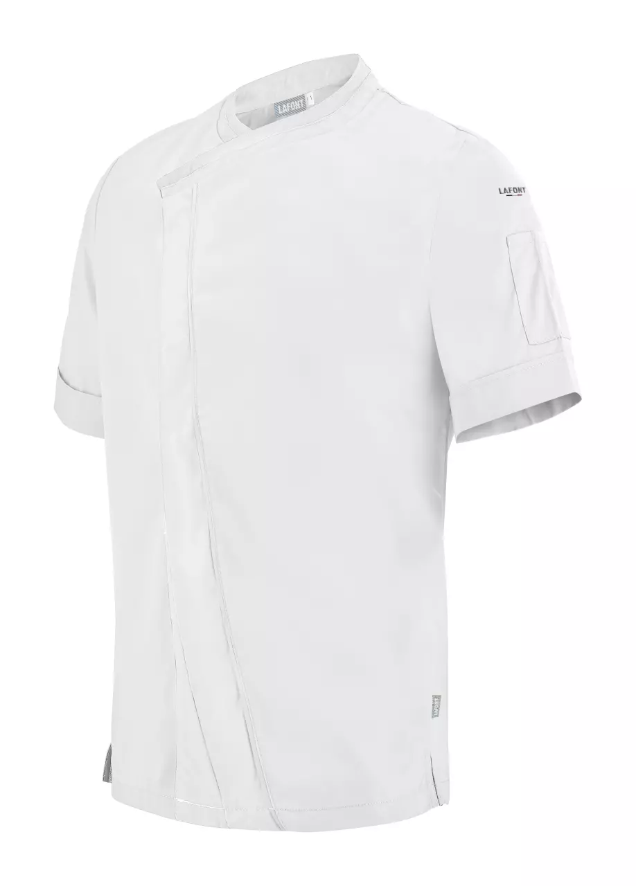 LaFont 2PARCP-ZQD-GAR, Parsley Men's Chef's Jacket, White, image 1, gallery thumbnail