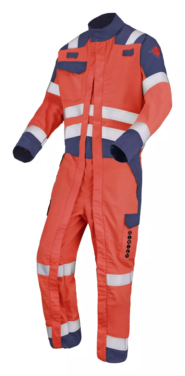 Cepovett 9J728505-ORZ-HWN, Condor Warnschutz Overall, Fluo Rot/Marineblau, image 1, gallery thumbnail