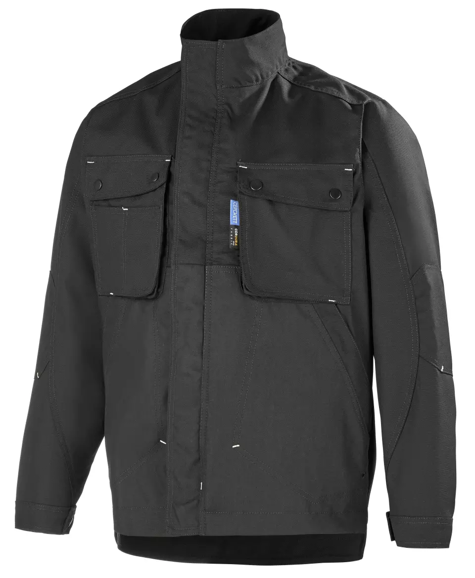Cepovett 92509883-LUC-HHQ, Craft Worker Stand Collar Jacket, Black, image 1, gallery thumbnail