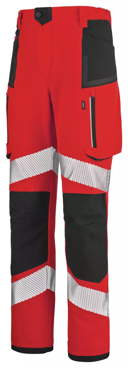 LaFont 1FLST3PI-YCC-GHQ, Star Pi Warnschutz Arbeitshose, Fluo Rot/Schwarz, image 1, gallery thumbnail