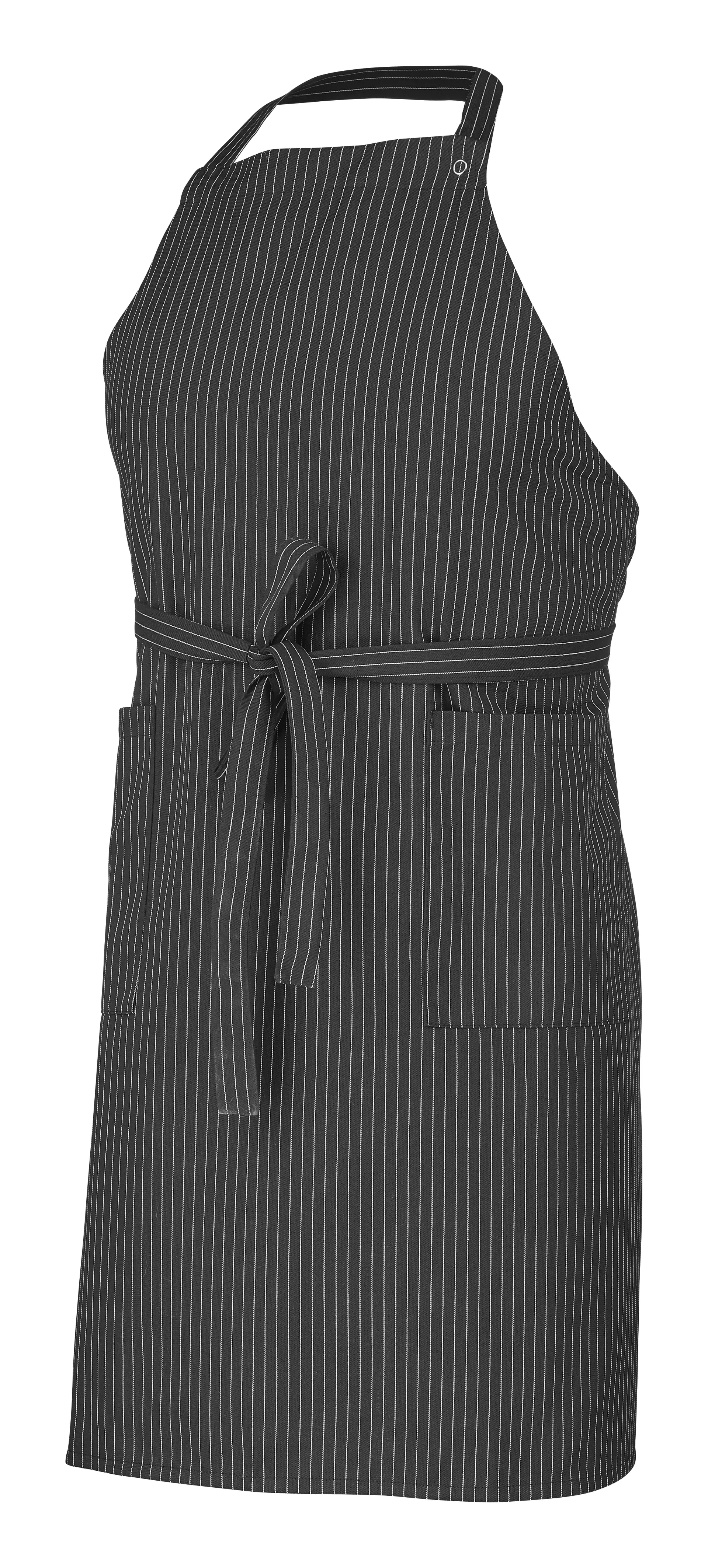 LaFont 9GLG-FS, Galanga Apron with Pockets, Fine Stripes Black/White, image 1