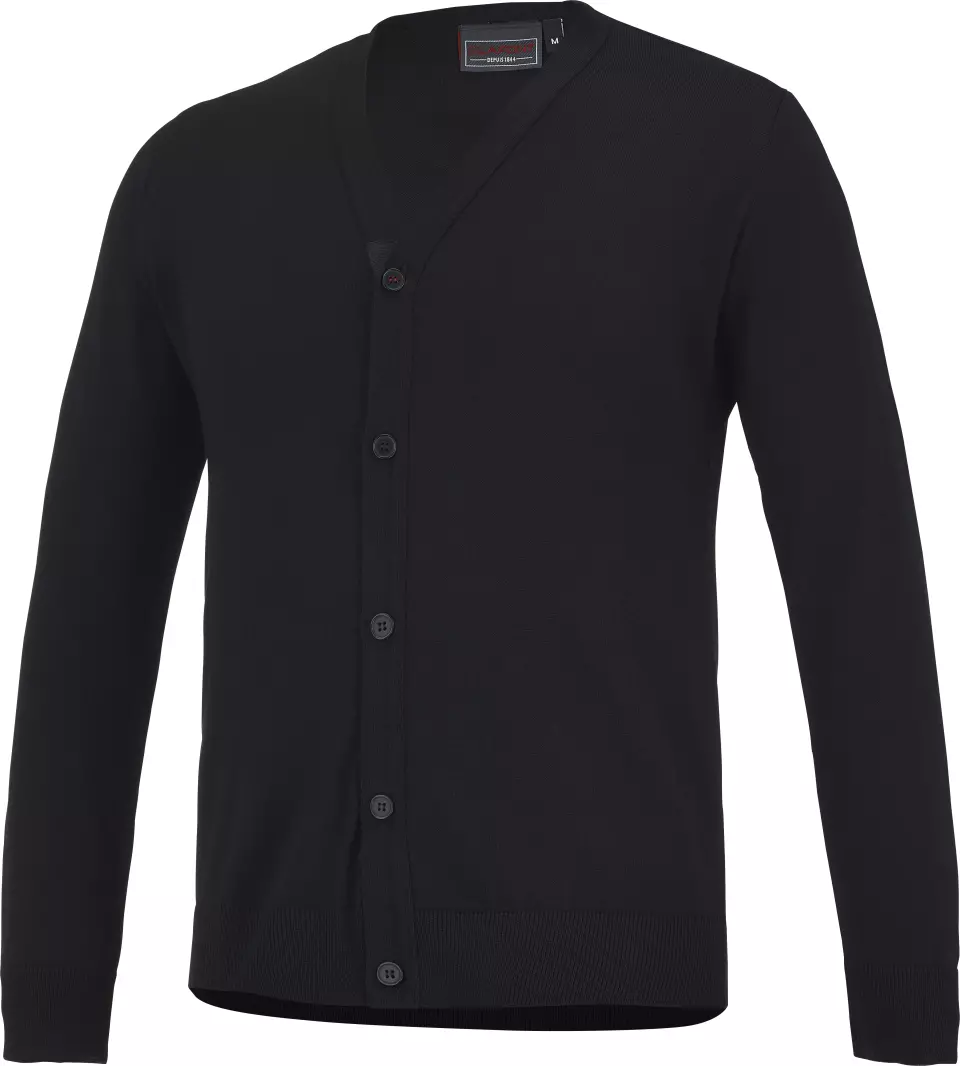 LaFont FOY1-LUC-GXQ, Racine Men's Knitted Cardigan, Black, image 1, gallery thumbnail
