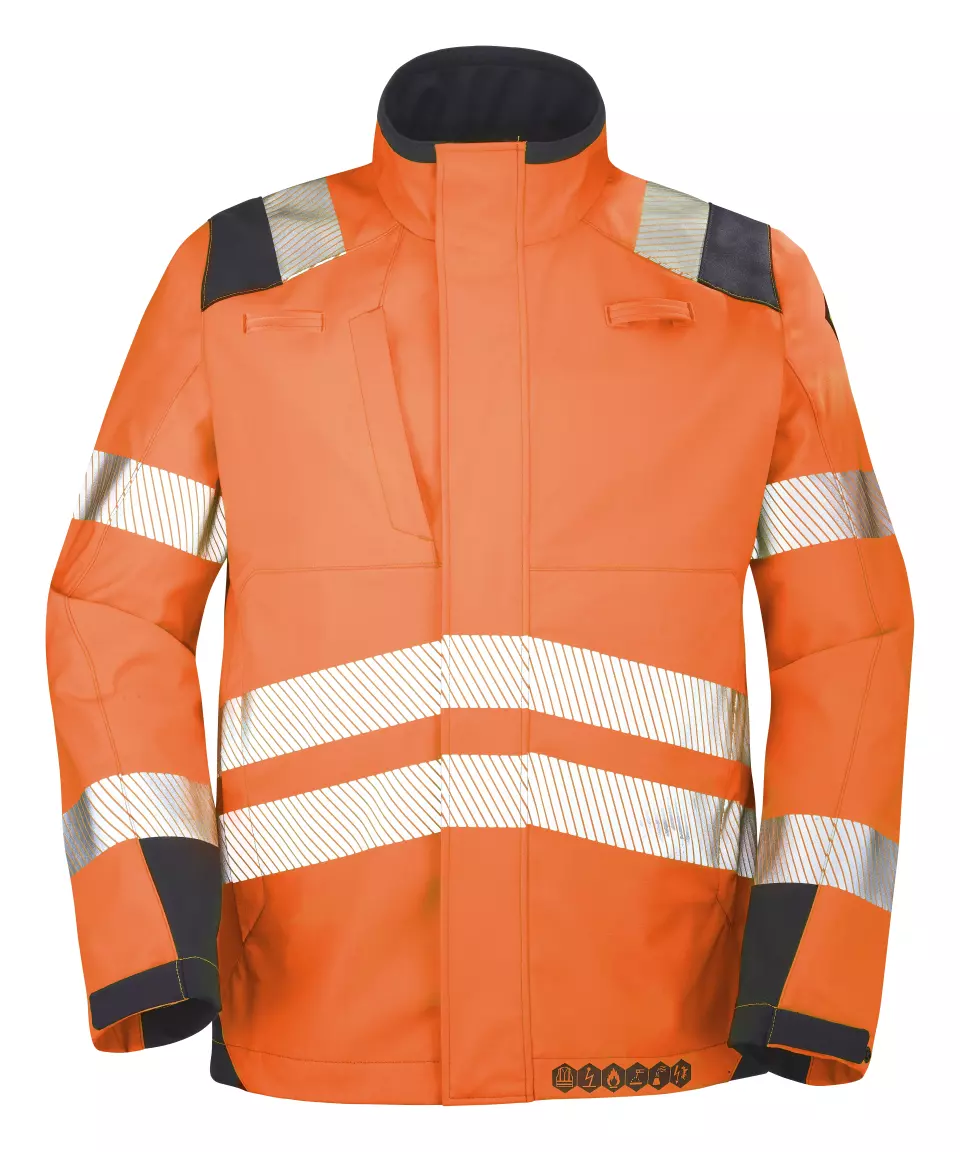 Cepovett 9D993068-XYR-HNF, Teide Hv Warnschutz Jacke, Orange Fluo/Navy, image 1, gallery thumbnail