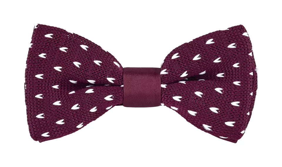 LaFont T592-BT, Piat Knitted Bow Tie, Burgundy, image 1, gallery thumbnail