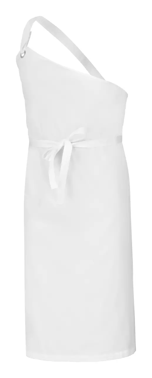 LaFont 9MCL-WS, Macello Apron with Snap Buttons, White, image 1, gallery thumbnail