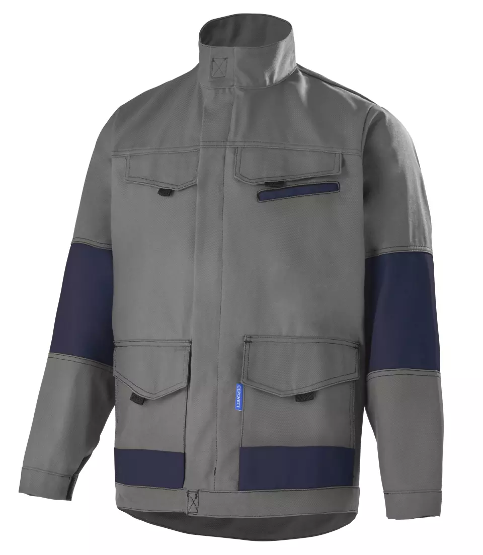Cepovett 92799035-HOR-HZF, Facity Stand-Up Collar Jacket, Grey/Navy, image 1, gallery thumbnail