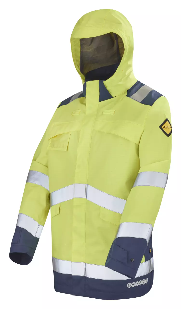 Cepovett 9D623006-VSR-HVF, Ione Reflective Jacket, Fluo Yellow/Navy, image 1, gallery thumbnail