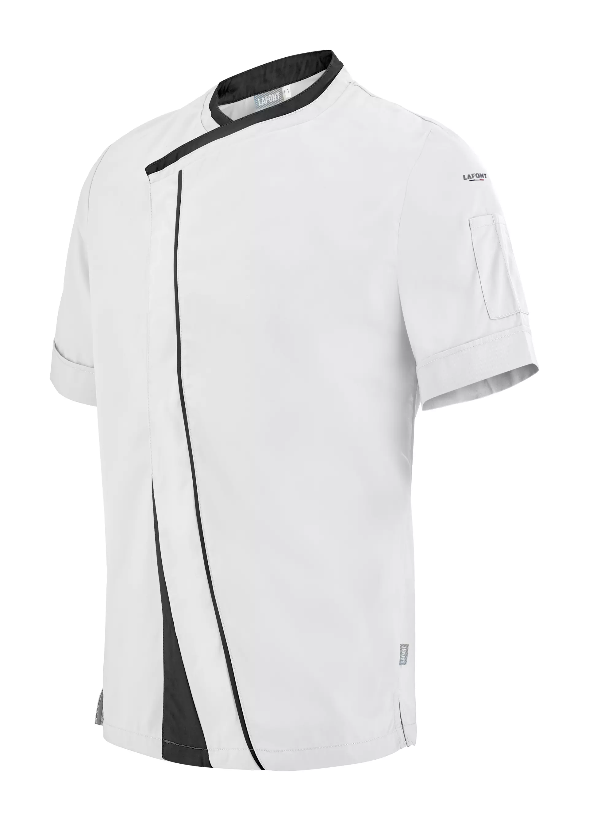 LaFont 2PARCP-ZIC-GWQ, Parsley Men's Chef's Jacket, White/Black, image 1