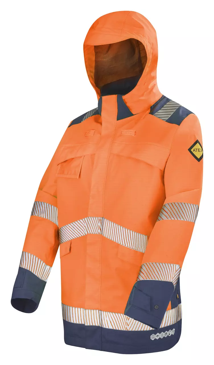 Cepovett 9D623006-XYR-HQF, Ione Reflective Jacket, Orange Fluo/Navy, image 1, gallery thumbnail