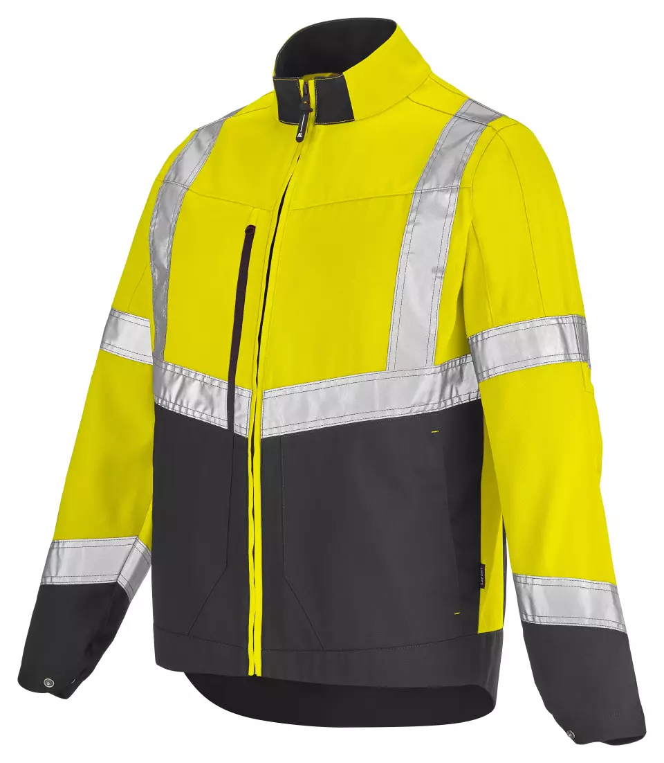 LaFont 3HVN3PI-YKZ-GAN, Lutea Pi Warnschutz Jacke, Fluo-Gelb/Aktivkohle-Grau, image 1, gallery thumbnail