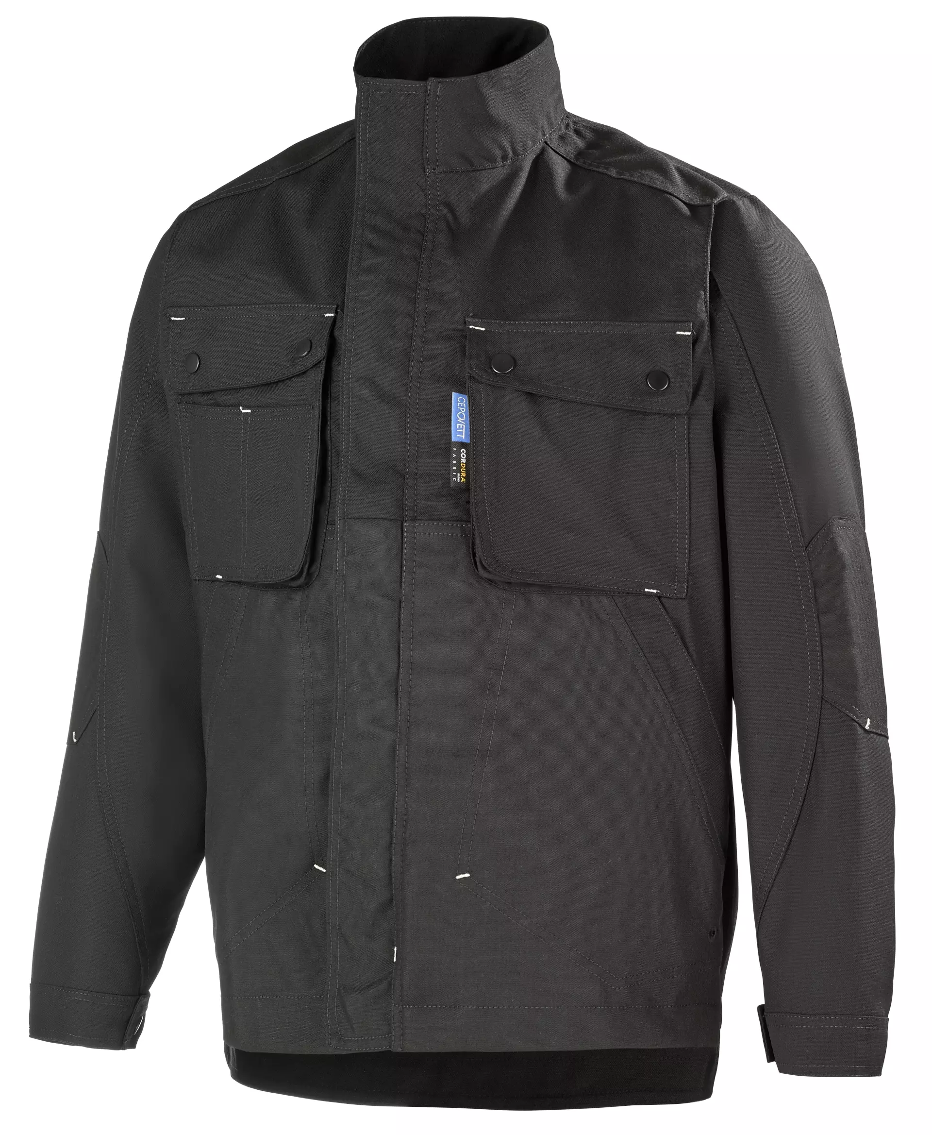 Cepovett 92509883-LUC-HHQ, Craft Worker Stand Collar Jacket, Black