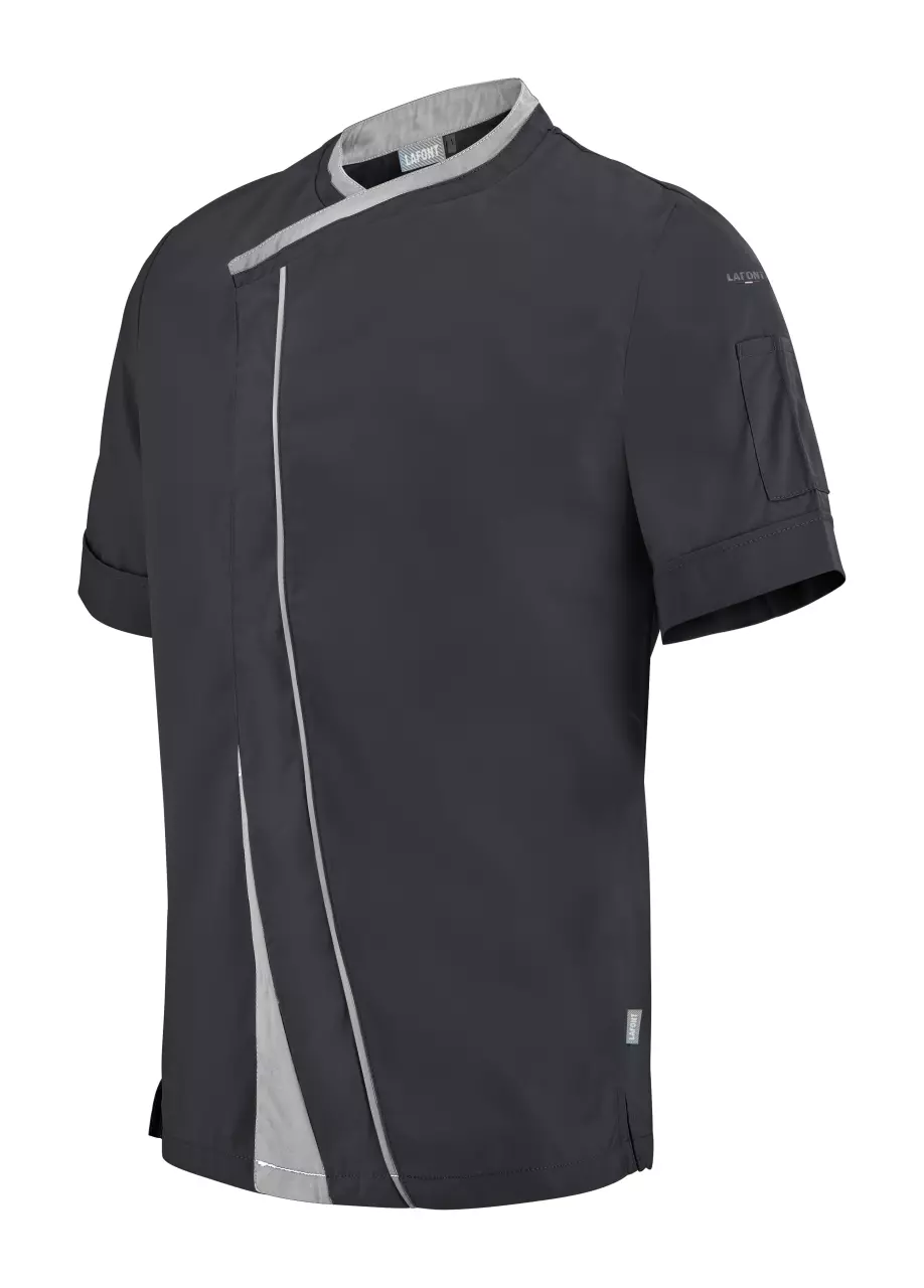 LaFont 2PARCP-ZGR-GSN, Parsley Men's Chef's Jacket, Grey/Grey, image 1, gallery thumbnail