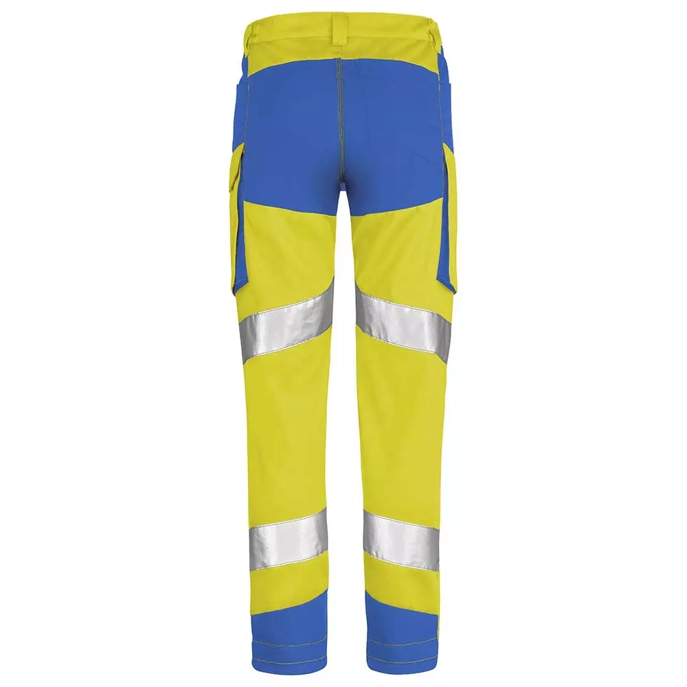 LaFont 1HVN3PI-VMZ-GJN, Iris Pi Hi-Vis Work Trousers, Fluorescent Yellow/Azure Blue, image 2
