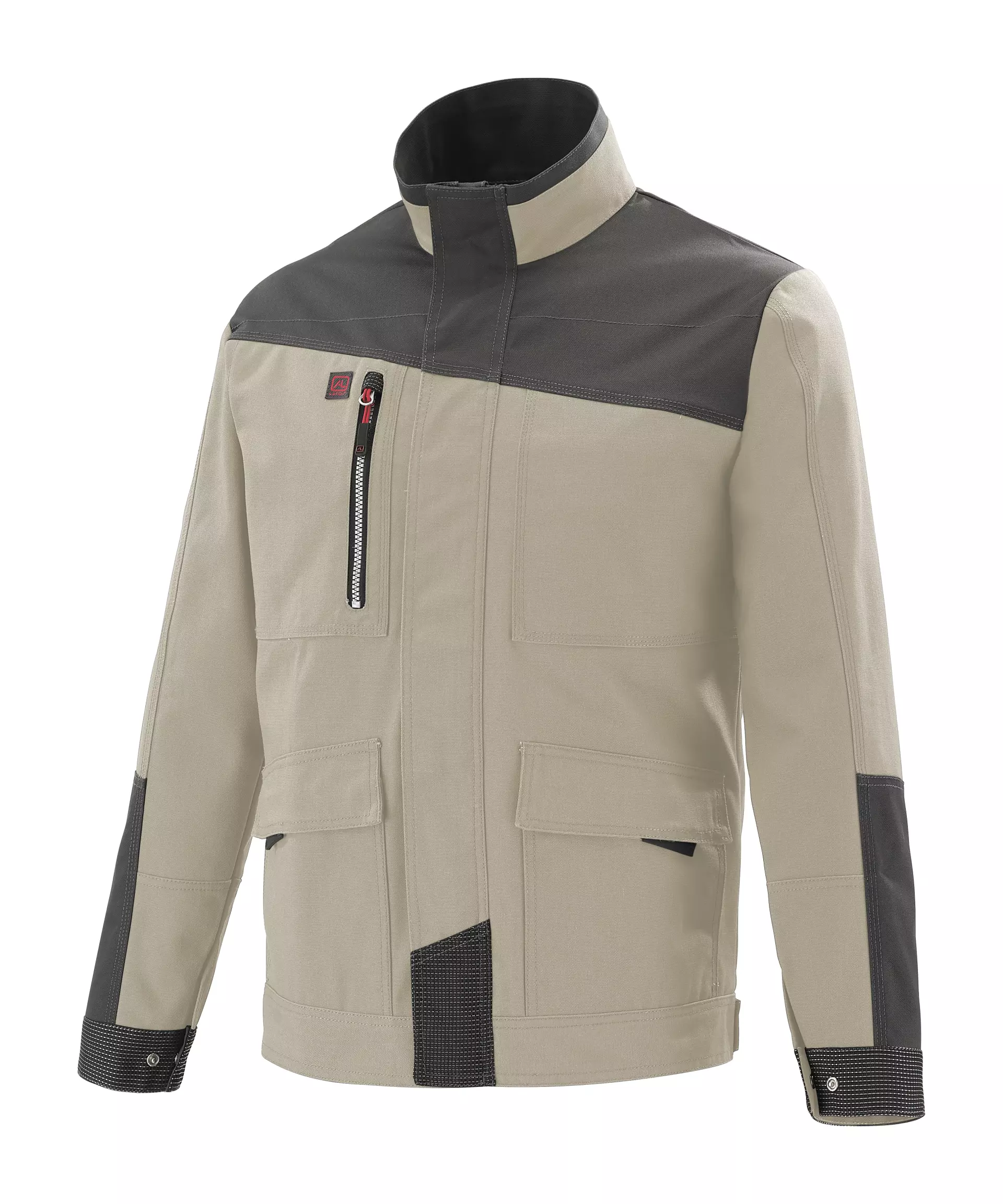 LaFont 3ATHUP-KSE-GHC, Tool Stand Collar Jacket, Beige/Anthracite, image 1