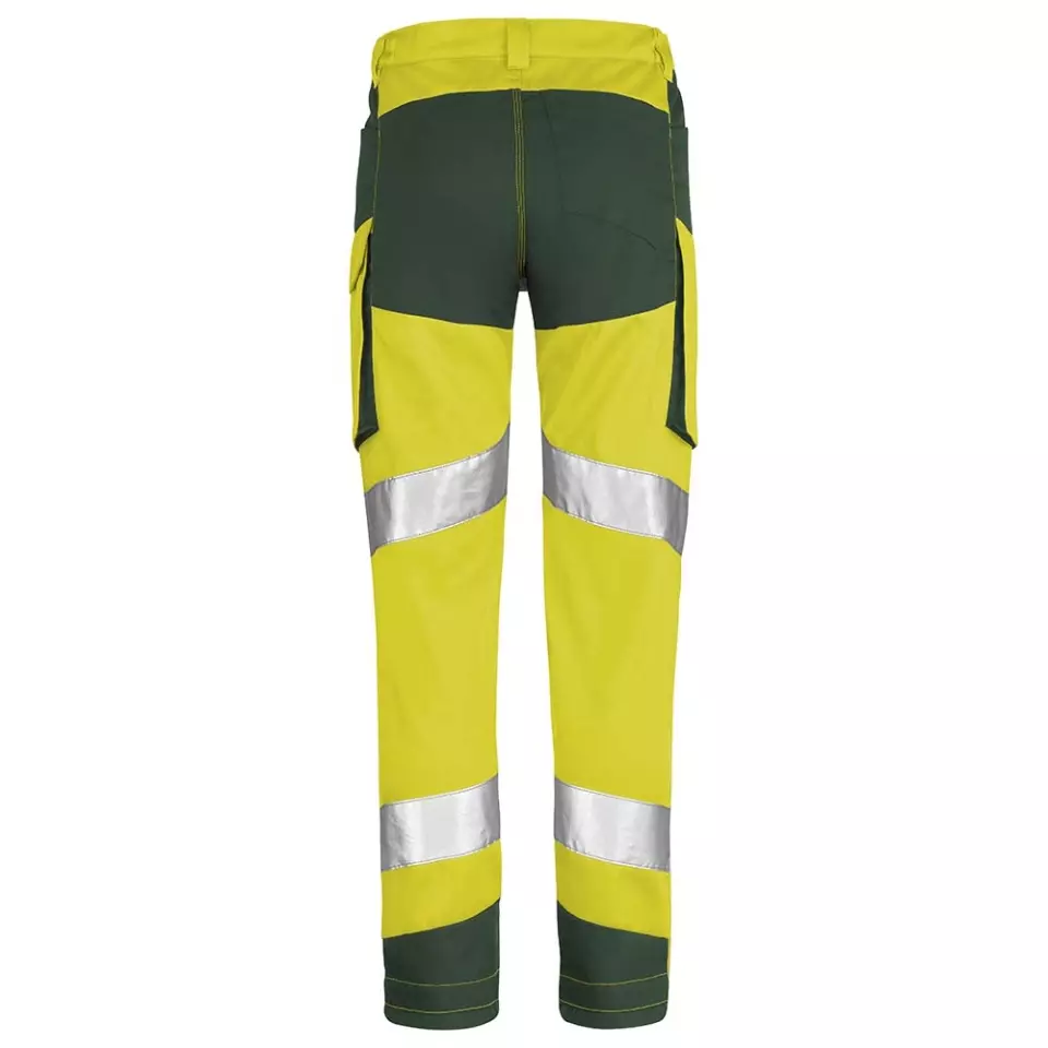 LaFont 1HVN3PI-YRA-GOO, Iris Pi Hi-Vis Work Trousers, Fluorescent Yellow/Dark Green, image 2, gallery thumbnail