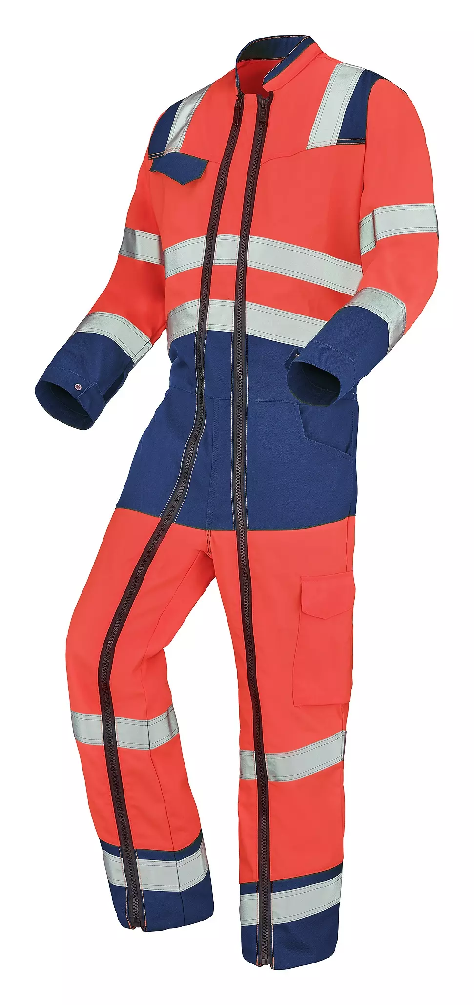 Cepovett 9J869570-ORZ-HVN, Fluo Safe Xp Coverall, Hi-Vis Red/Navy Blue, image 1