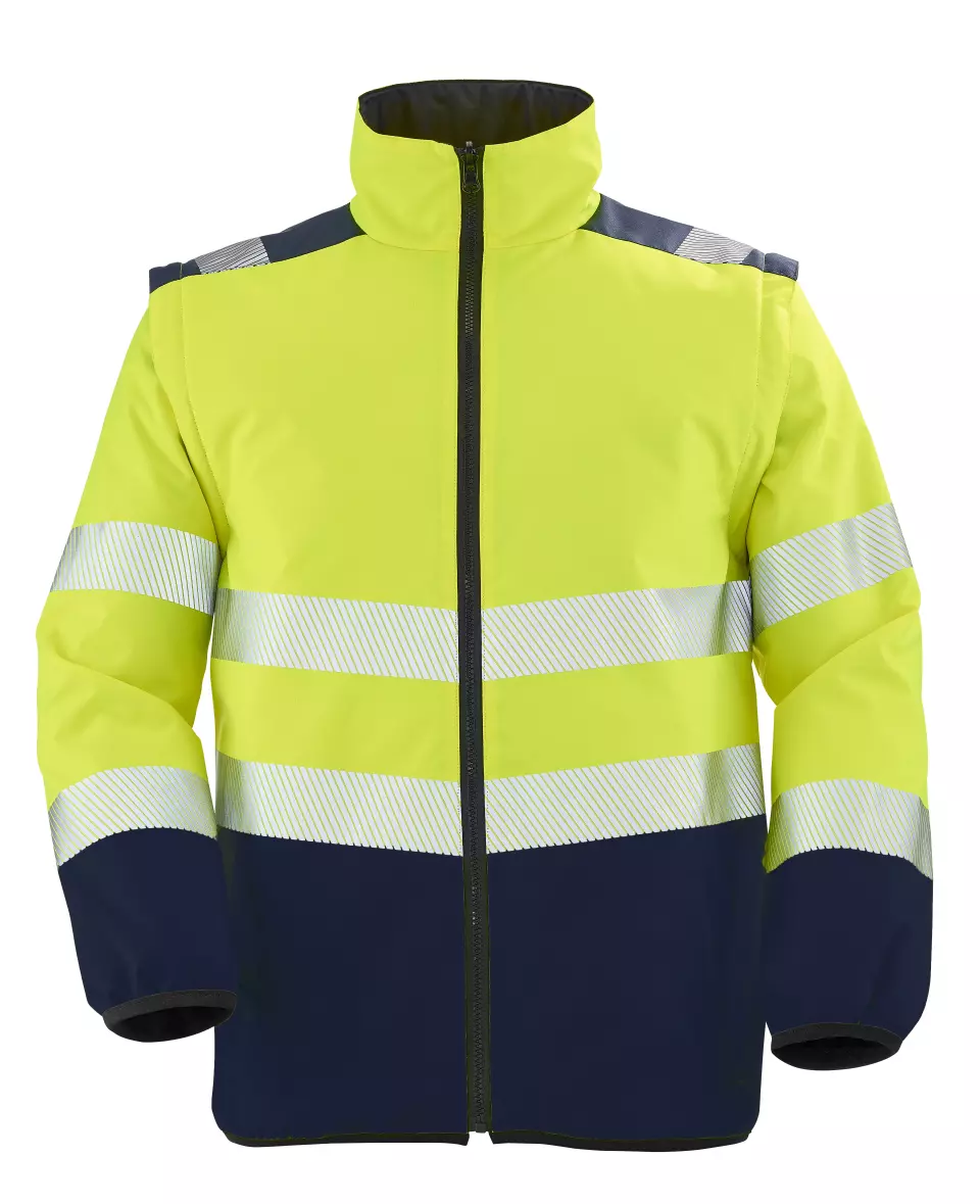 Cepovett 9D05-VSR-HAF, Morvan Hi-Vis Down Jacket, Fluorescent Yellow/Navy, image 1, gallery thumbnail