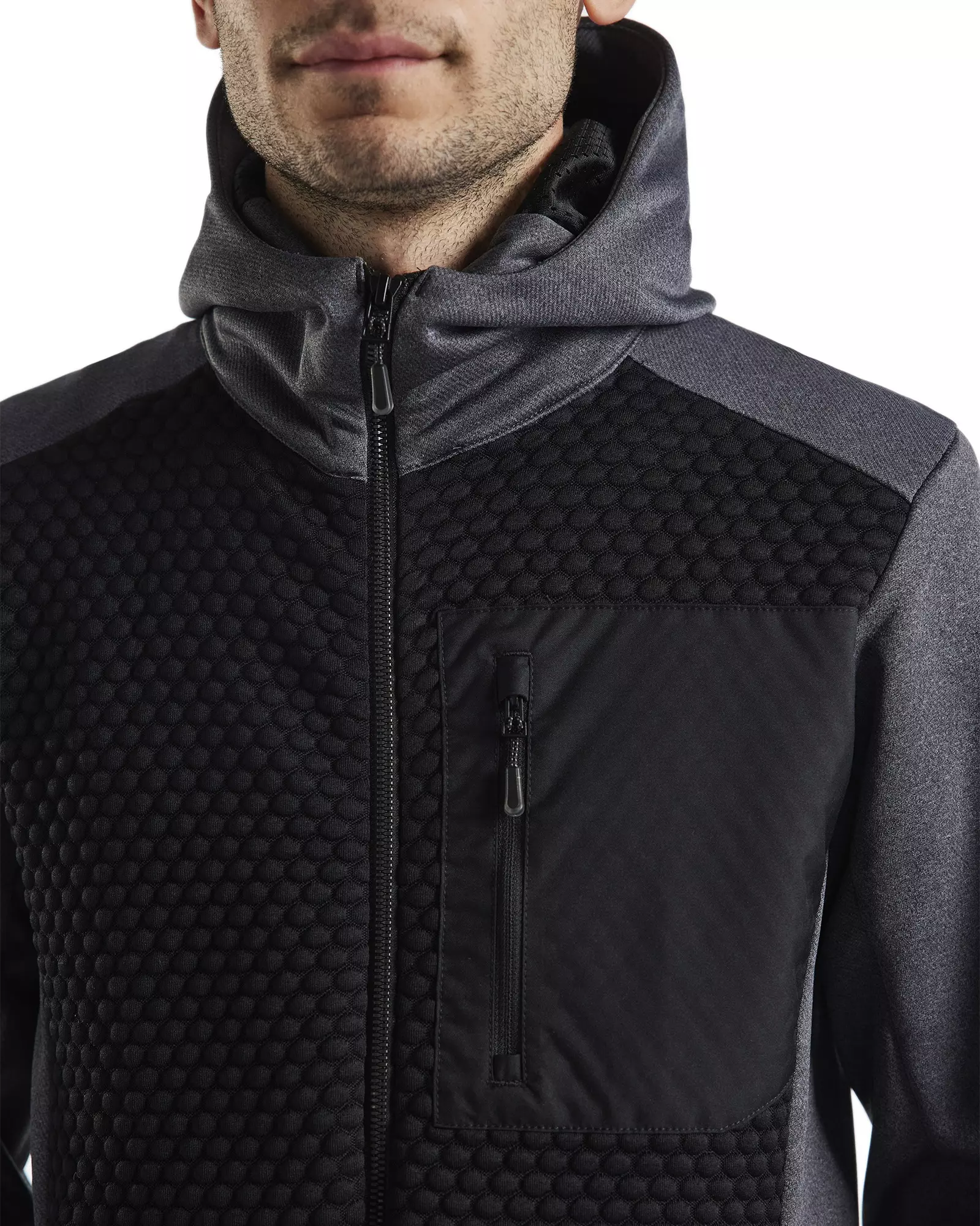 Blaklader 354025339991, Hooded Sweatshirt with Zip, Black Melange, image 6