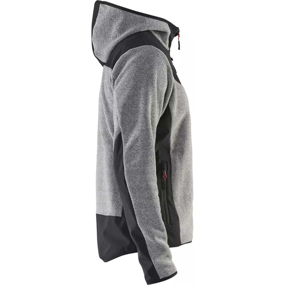 Blåkläder 594025369099, Softshell Knit Jacket, Grey Melange/Black, image 2, gallery thumbnail