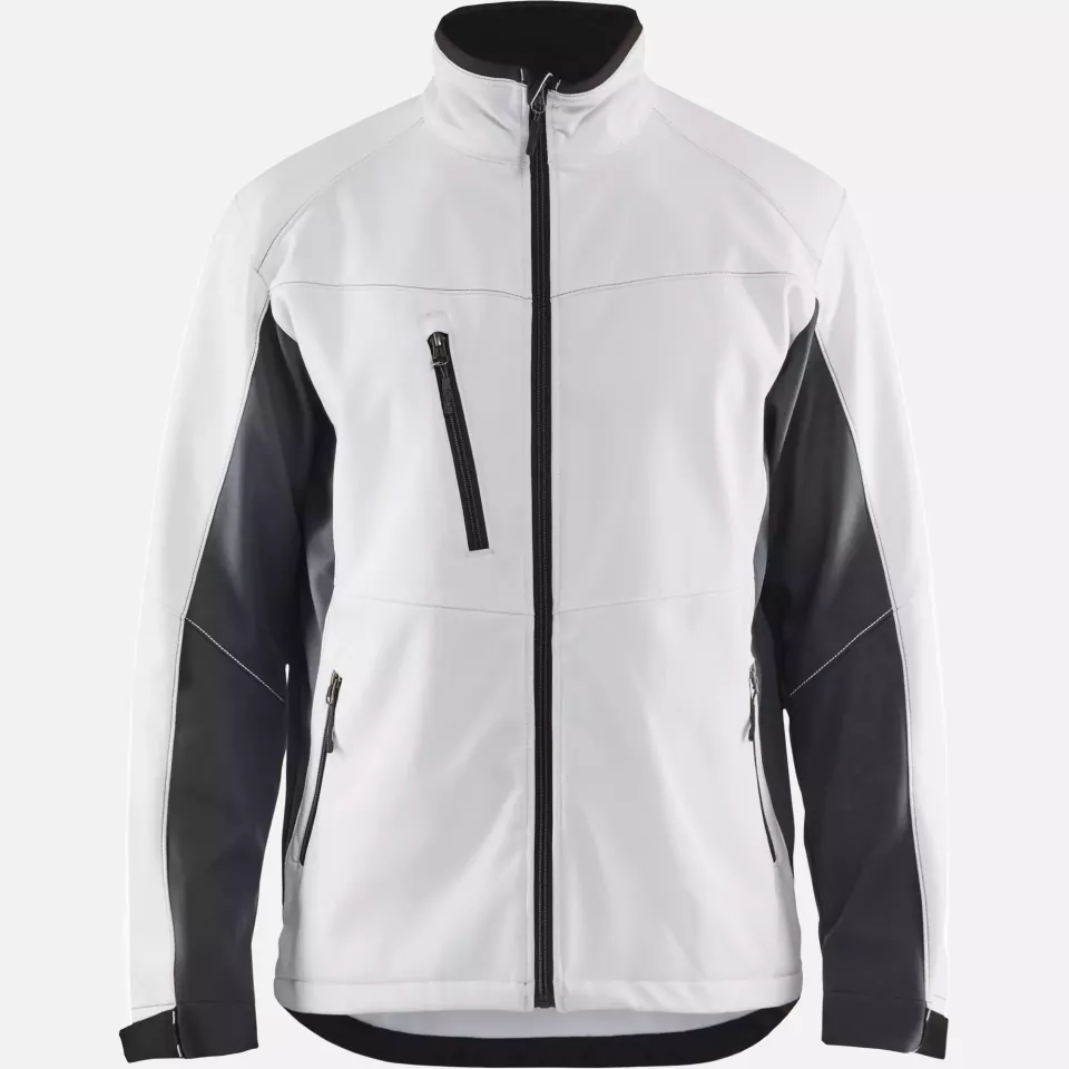 Blaklader 495025161098, Softshell Jacket, White/Dark Grey, image 1, gallery thumbnail