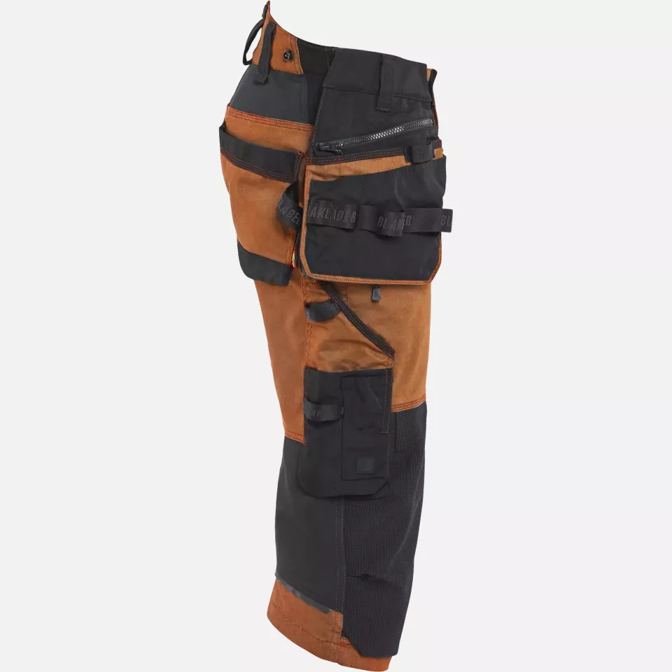 Blaklader 197711494099, STRIKER Stretch Pirate Shorts, Rust/Black, image 2, gallery thumbnail