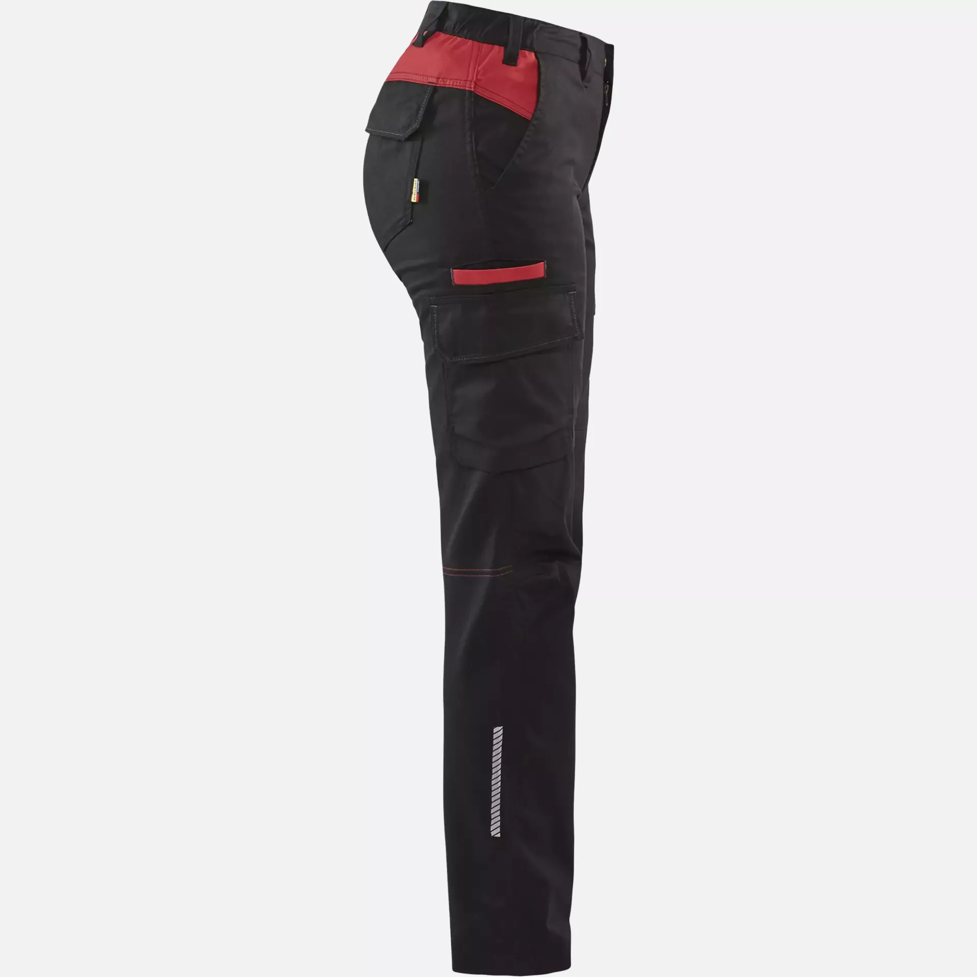 Blaklader 714418329956, Ladies Stretch Industry Work Trousers, Black/Red, image 2