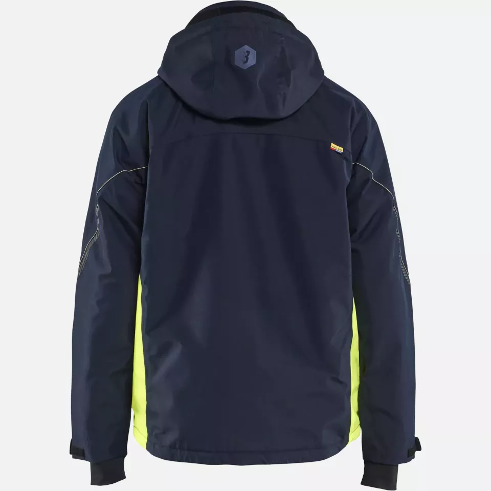 Blaklader 489019778633, Lined Lightweight Winter Jacket, Dark Navy/Yellow, image 4, gallery thumbnail