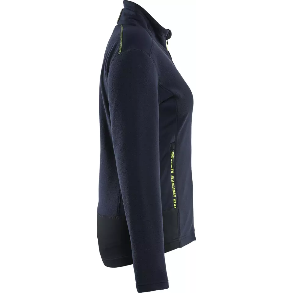 Blaklader 476610108633, Damen Microfleece-Jacke, Dunkel Marineblau/Gelb, image 2, gallery thumbnail