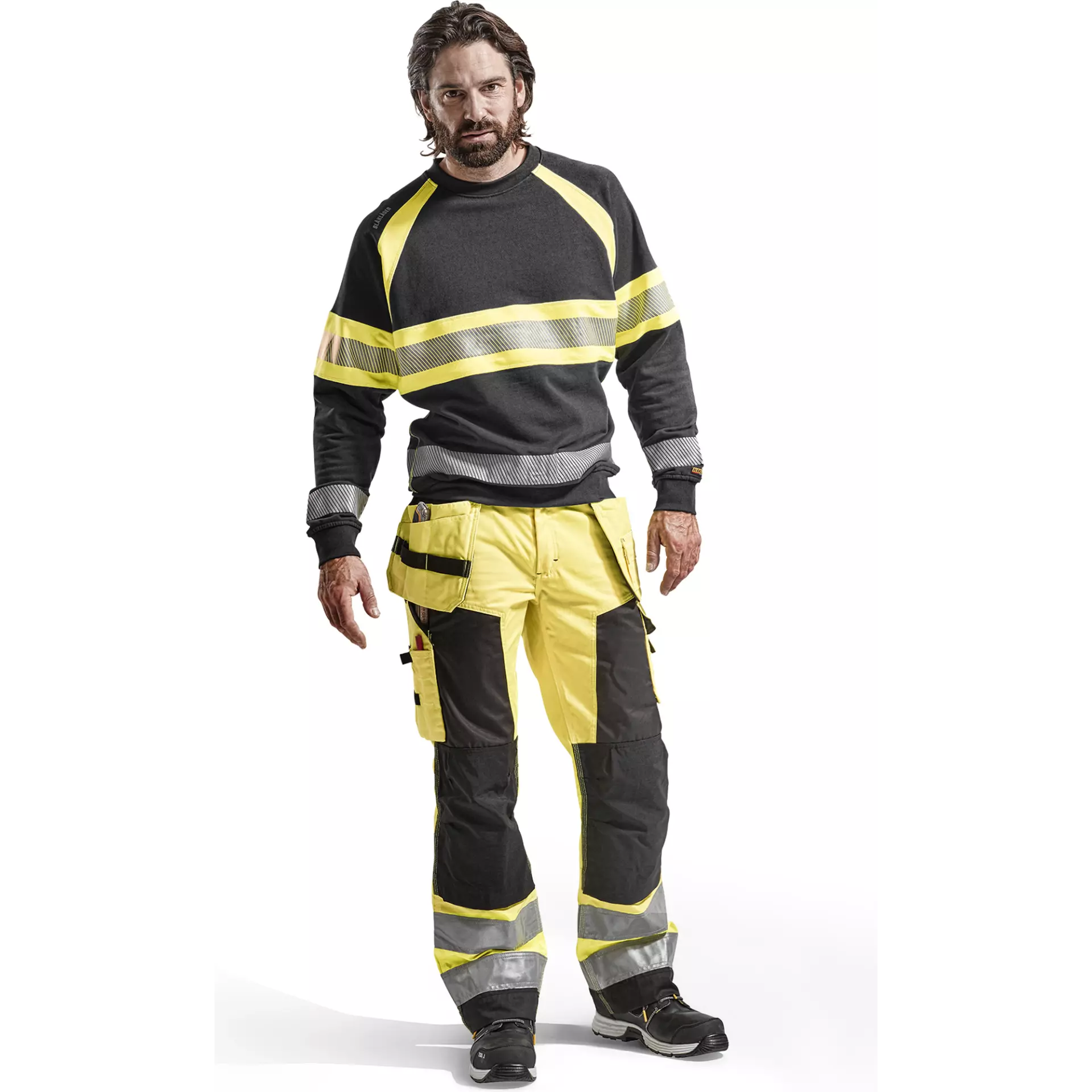 Blåkläder 156818113399, High Vis Craftsman Work Pants, Yellow/Black, image 5
