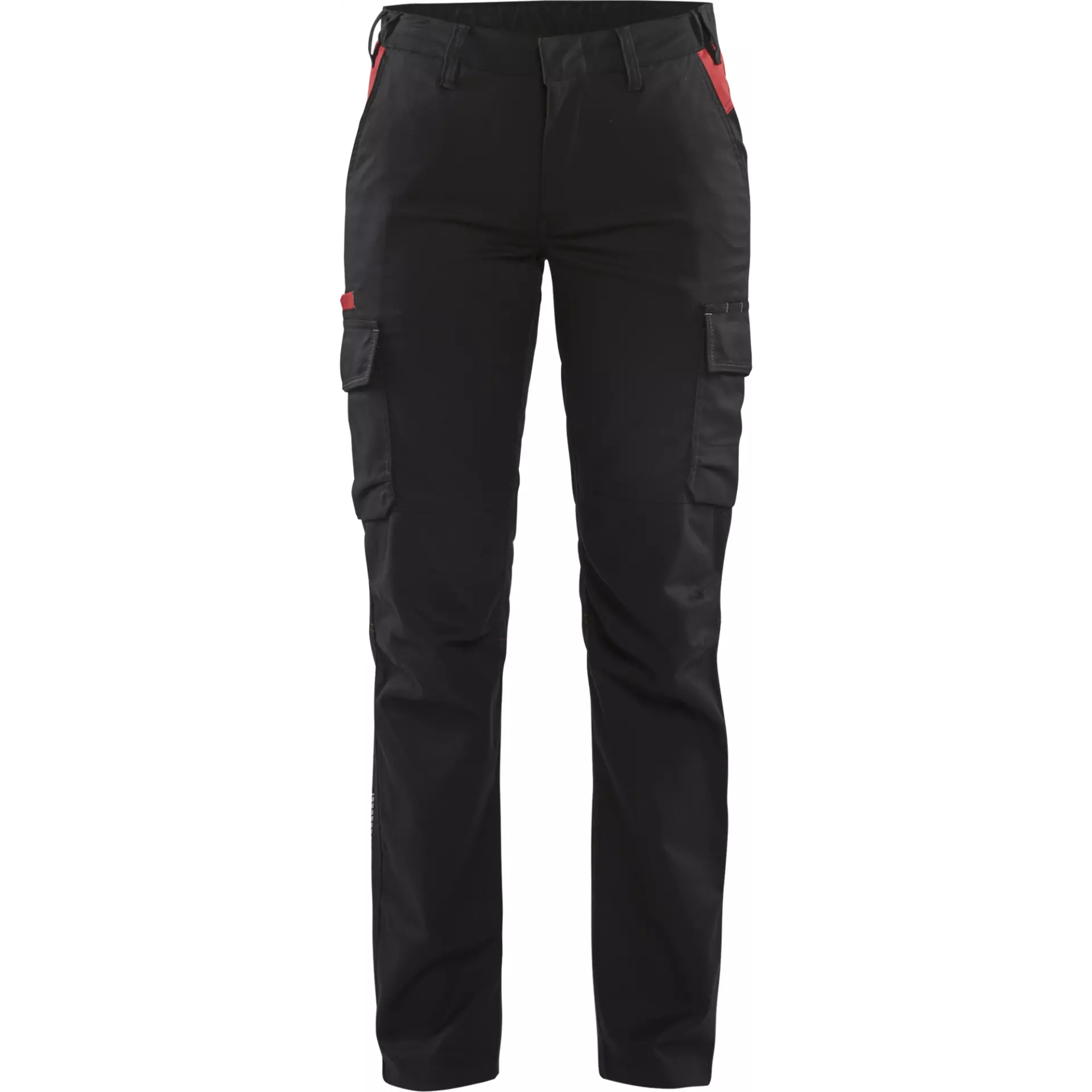Blaklader 714418329956, Ladies Stretch Industry Work Trousers, Black/Red