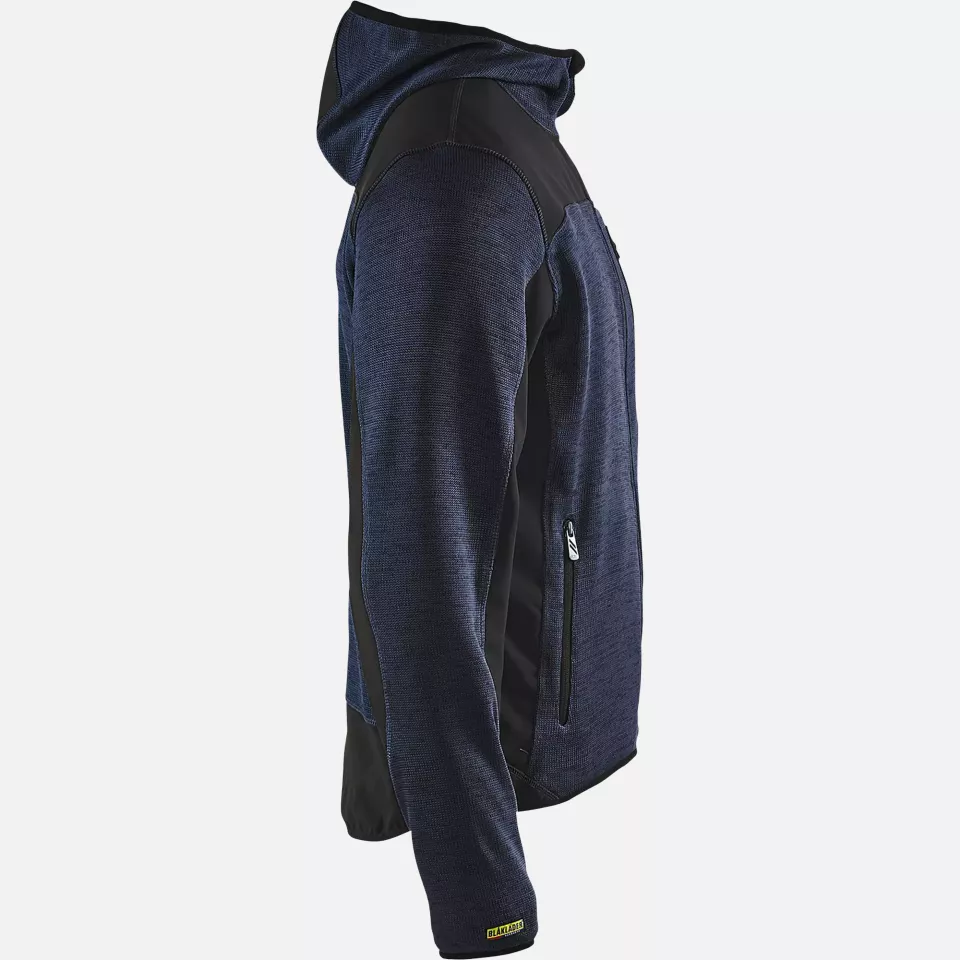 Blaklader 493021178699, Softshell Knitted Jacket, Dark Navy/Black, image 2, gallery thumbnail