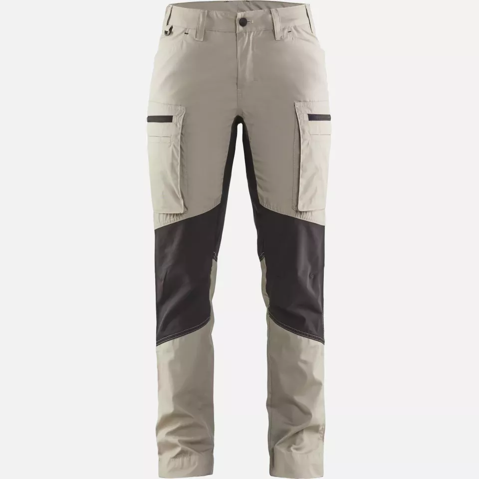 Blaklader 715918452799, Ladies Stretch Work Trousers, Stone Grey/Black, image 1, gallery thumbnail