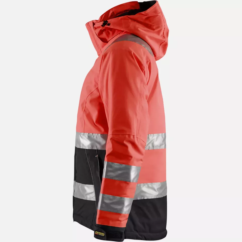 Blaklader 487219875599, High Vis Ladies Winter Jacket, Red/Black, image 3, gallery thumbnail
