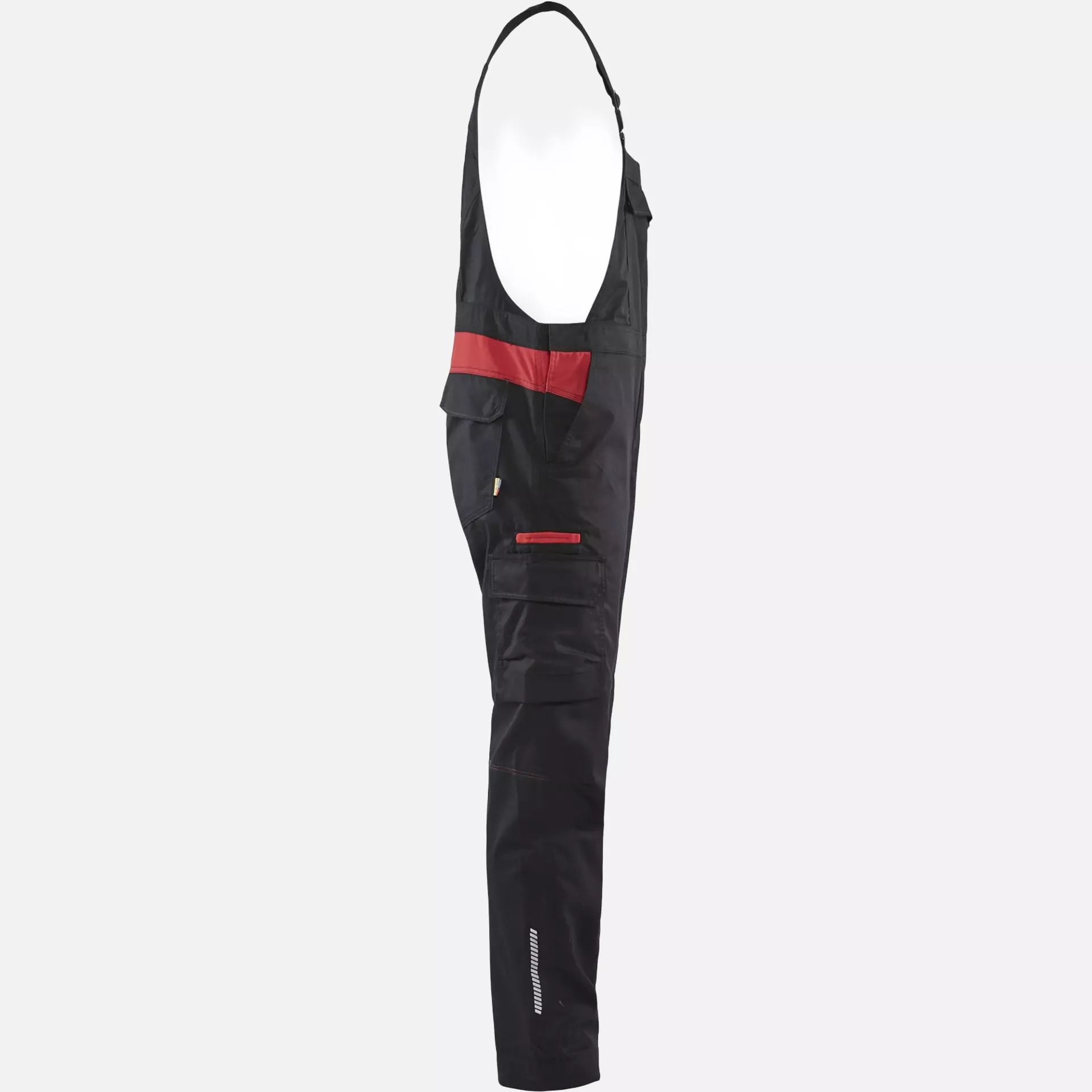 Blaklader 264418329956, Industry Bib and Brace, Black/Red, image 2
