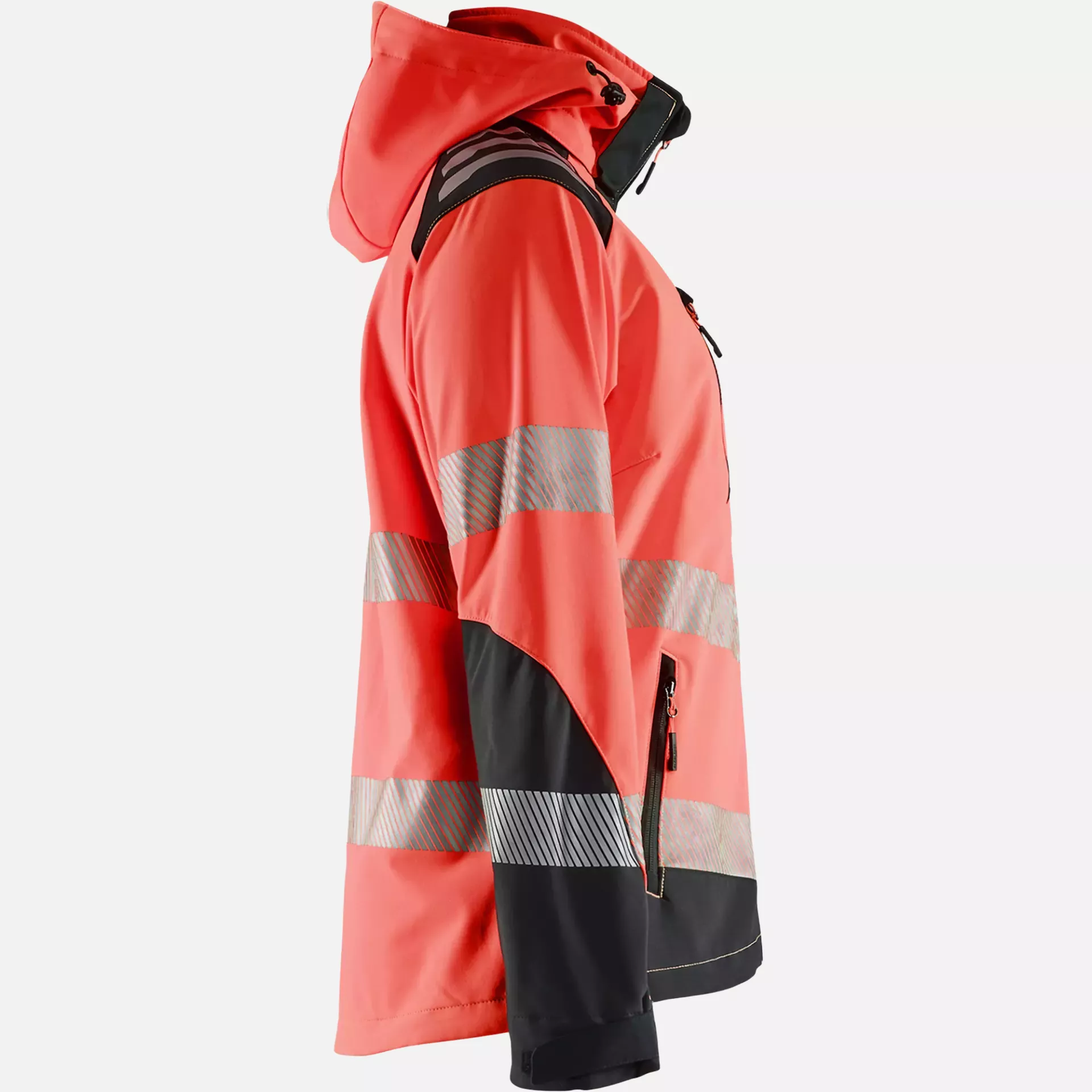 Blaklader 479125135599, High Vis Ladies Softshell Jacket, Red/Black, image 2