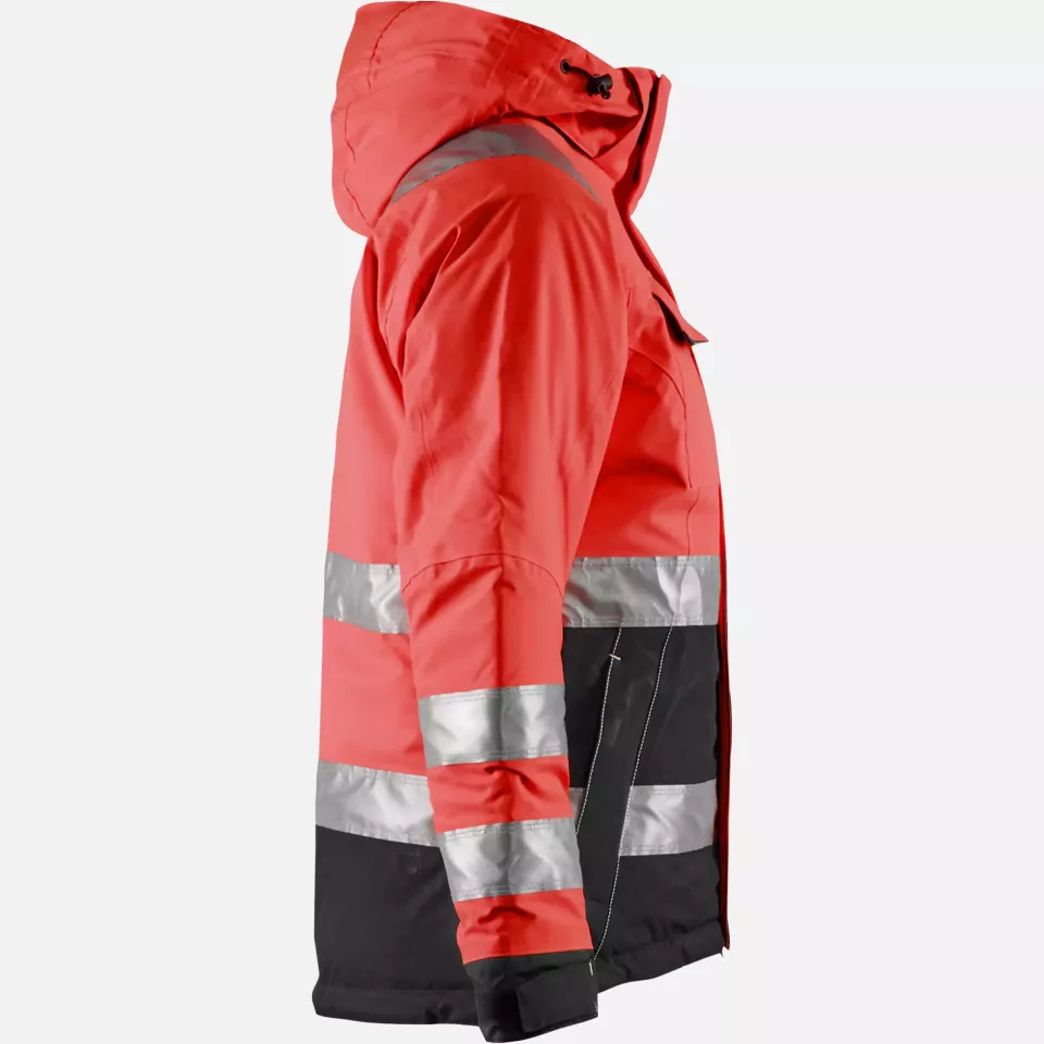 Blaklader 487219875599, High Vis Ladies Winter Jacket, Red/Black, image 2, gallery thumbnail