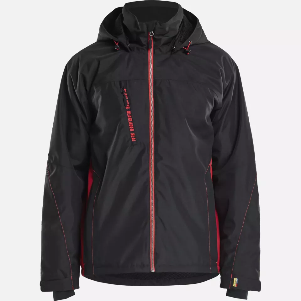 Blaklader 489019779956, Lined Lightweight Winter Jacket, Black/Red, image 1, gallery thumbnail