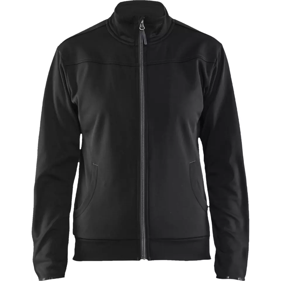 Blåkläder 339425269998, Ladies Zip Sweatshirt, Black/Dark Grey, image 1, gallery thumbnail