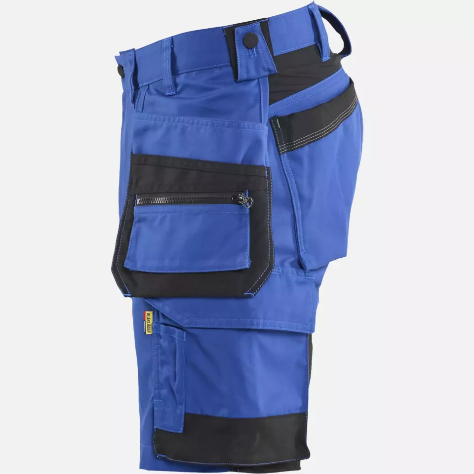 Blaklader 175218328599, Stretch Craftsman Shorts, Royal Blue/Black, image 3, gallery thumbnail