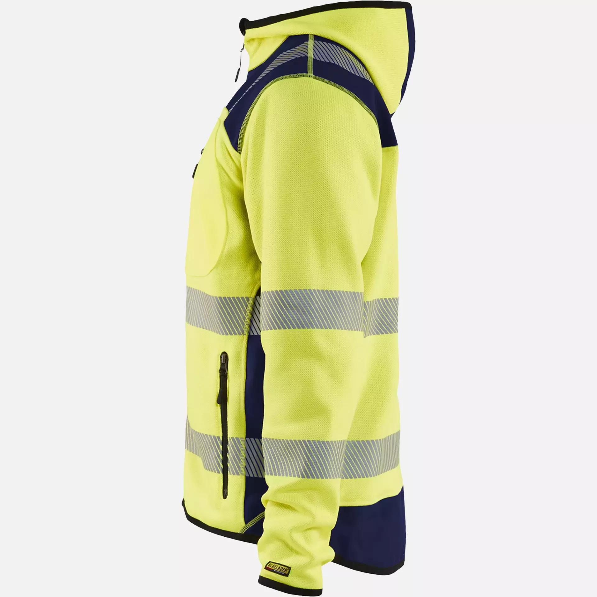 Blaklader 492321203389, High Vis Knitted Jacket, Yellow/Navy Blue, image 3