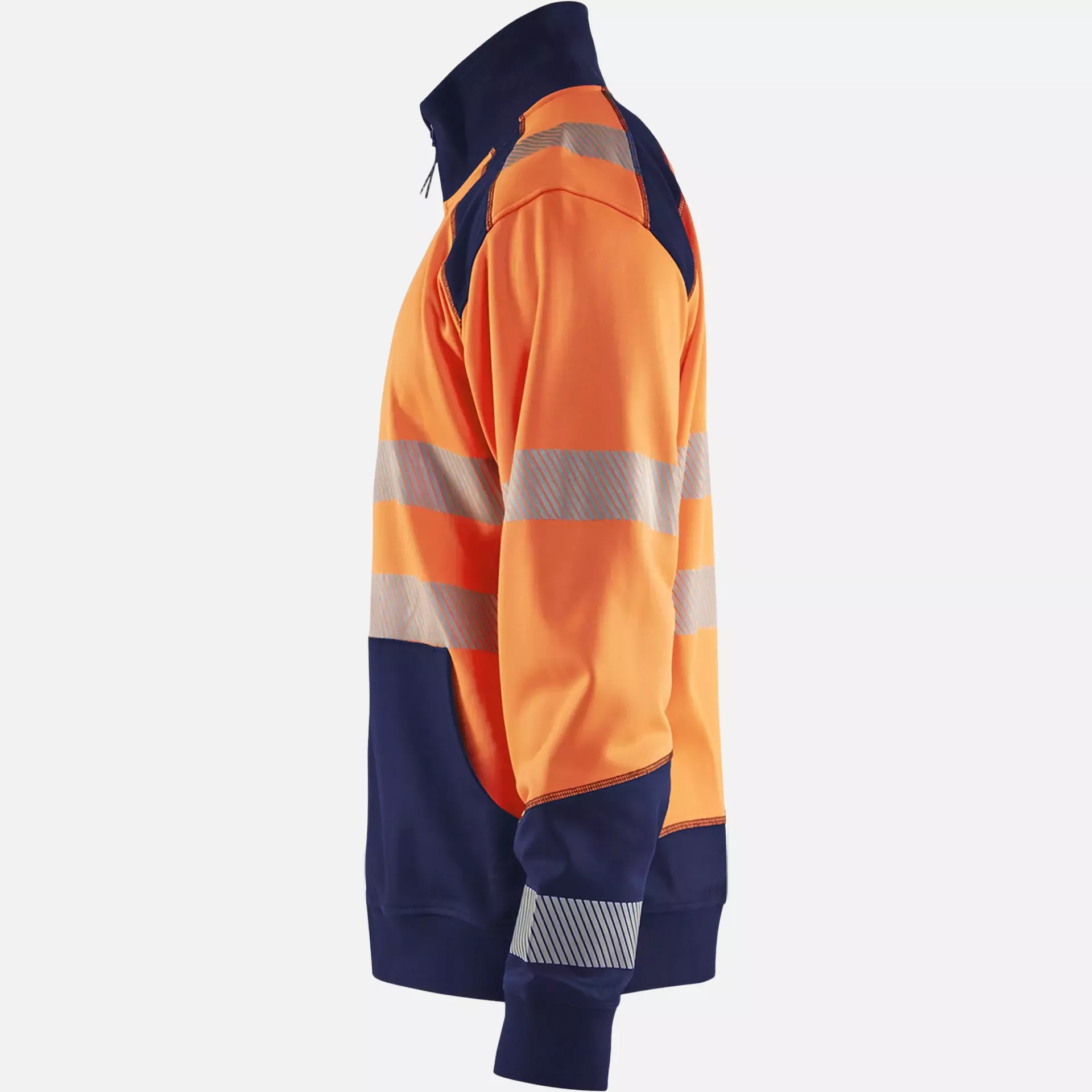 Blaklader 355825285389, High Vis Zip Sweatshirt, Orange/Navy Blue, image 3