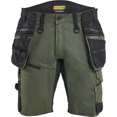 Blaklader STRIKER Stretch Craftsman Shorts, Forest Green/Black