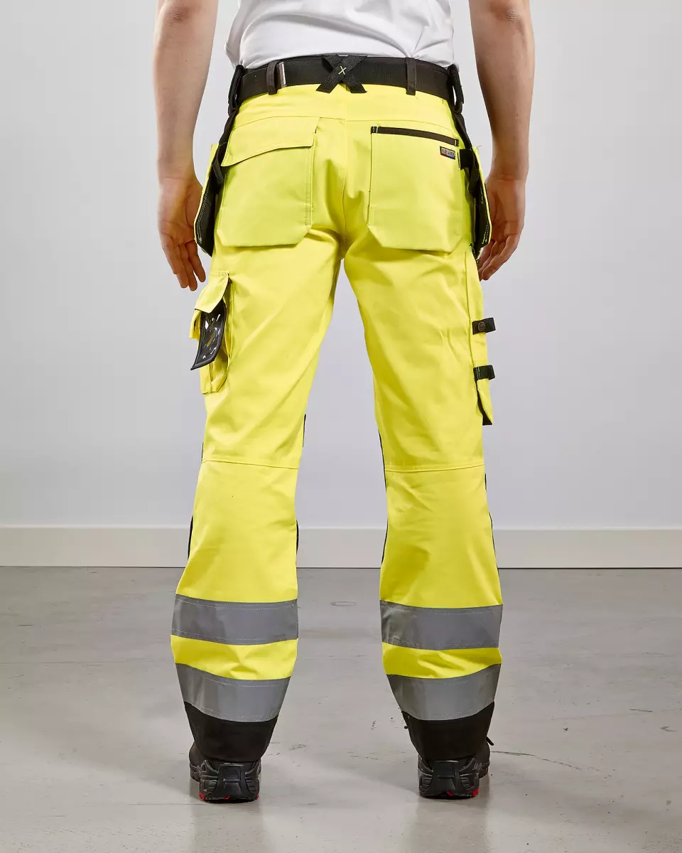 Blåkläder 156818113399, High Vis Craftsman Work Pants, Yellow/Black, image 6, gallery thumbnail