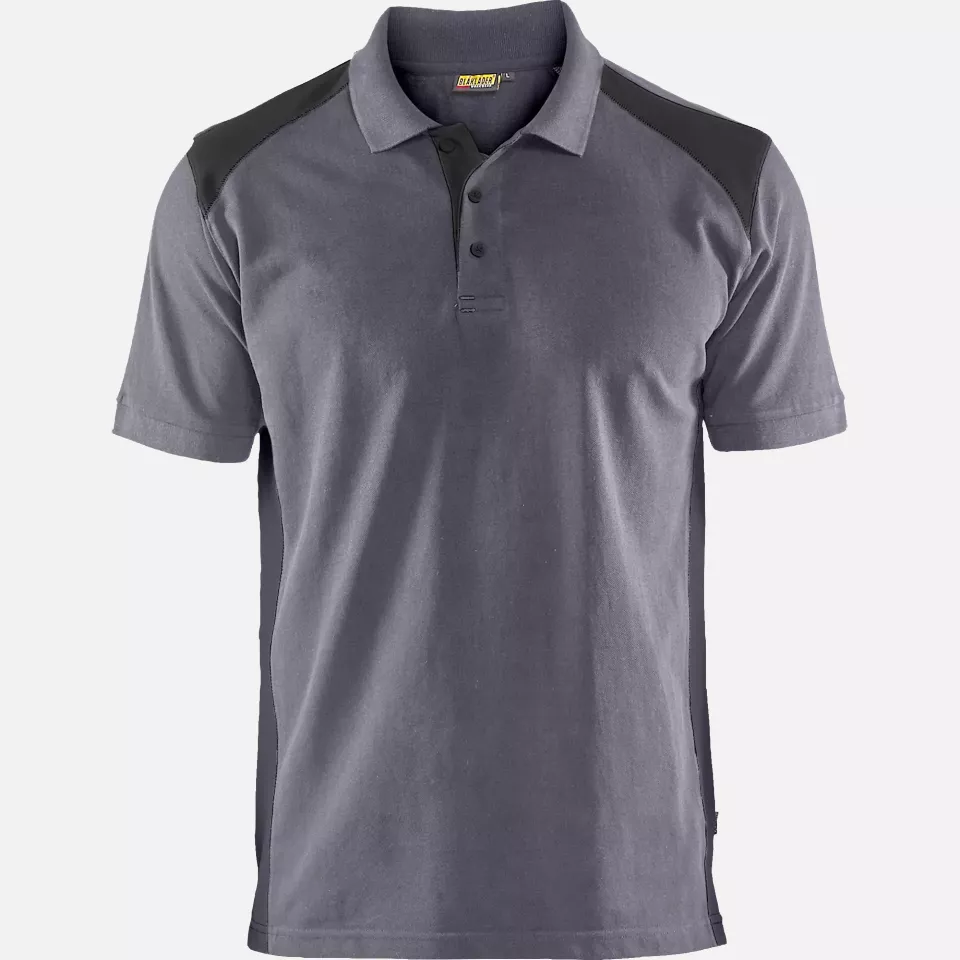 Blaklader 332410509699, Polo Shirt, Medium Grey/Black, image 1, gallery thumbnail