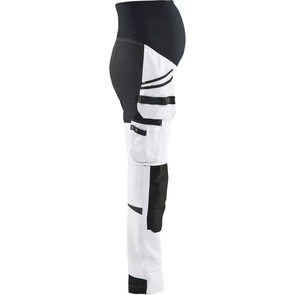 Blaklader 710216421099, Zip-Off Painter Maternity Trousers, White/Black, image 2, gallery thumbnail