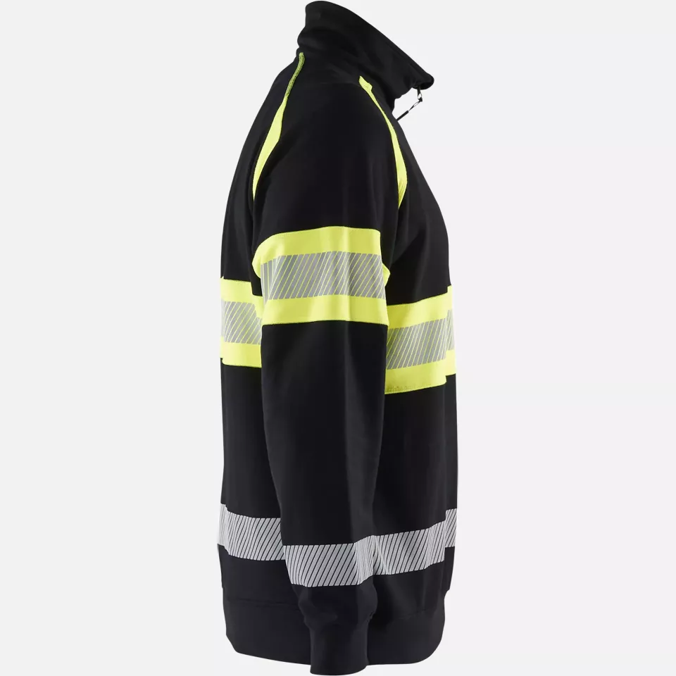Blaklader 355311589933, High Vis Sweatshirt, Black/Yellow, image 2, gallery thumbnail
