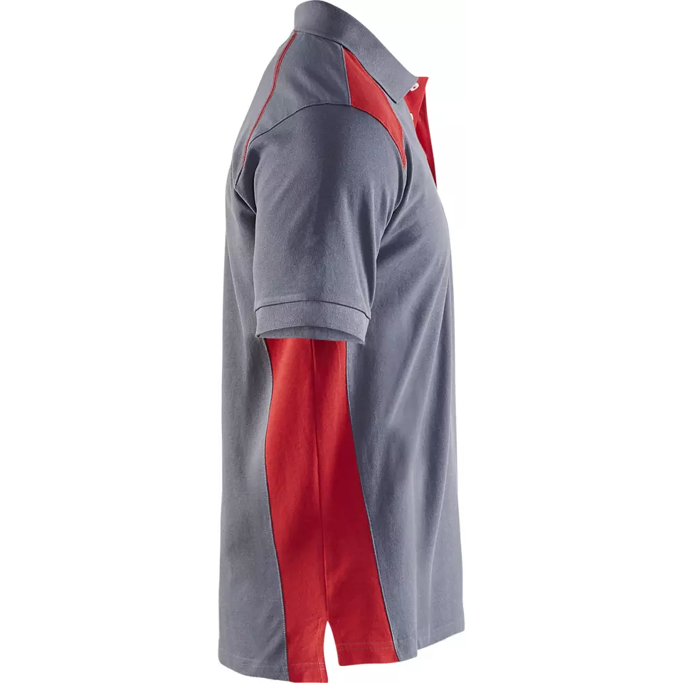 Blaklader 332410509456, Polo Shirt, Grey/Red, image 2, gallery thumbnail